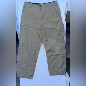 Khaki/Creme mens cargo pants 33x30